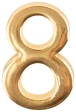 Цифра для номера квартиры "8" металл, золото (5080) 