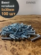 Винт потайной оцинкованный 5х30 DIN965, 100 шт.