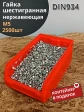 Гайка Нержавеющая М5 DIN934 шестигранная(2500шт)в контейнере