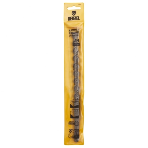 Бур по бетону Cobalt W-tip, двойная спираль, SDS-Plus, 14х260 мм Denzel  фото 5