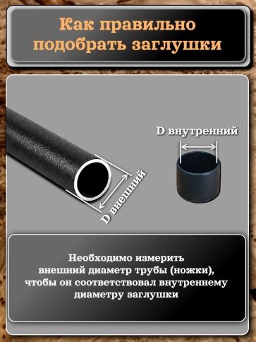 Заглушка для труб наружная круглая d 30 мм черная, 16 шт фото 4