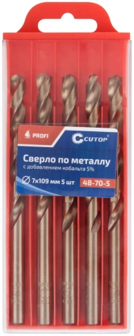 Сверло по металлу Cutop Profi с кобальтом 5%, 7х109 мм  фото 3