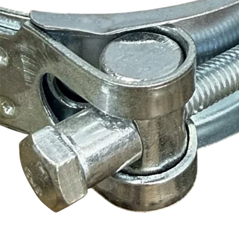 Хомут одноболтовый силовой 86-91 мм, оцинкованный фото 2